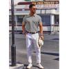 COOFANDY Mens Polo Shirts Short Sleeve Casual Knit Polo Shirt Vintage Golf T Shirts Old Money Tops(Light Grey)