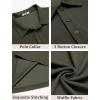 COOFANDY Men’s Polo Shirts Short Sleeve Classic Fit Golf Shirts Casual Solid Waffle Collared T Shirt(Army Green)