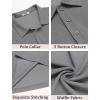 COOFANDY Men’s Polo Shirts Short Sleeve Classic Fit Golf Shirts Casual Solid Waffle Collared T Shirt(Light Gray)