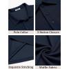 COOFANDY Men’s Polo Shirts Short Sleeve Classic Fit Golf Shirts Casual Solid Waffle Collared T Shirt(Navy Blue)