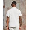 COOFANDY Men’s Polo Shirts Short Sleeve Classic Fit Golf Shirts Casual Solid Waffle Collared T Shirt(White)