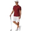 COOFANDY Men’s Polo Shirts Short Sleeve Classic Fit Golf Shirts Casual Solid Waffle Collared T Shirt(Wine Red)