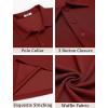COOFANDY Men’s Polo Shirts Short Sleeve Classic Fit Golf Shirts Casual Solid Waffle Collared T Shirt(Wine Red)