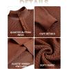 COOFANDY Men’s Quarter Button Sweater Lightweight Mock Neck Pullover Sweater Fashion Casual Knitted Waffle Henley Sweater(Caramel)