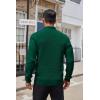 COOFANDY Men’s Quarter Button Sweater Lightweight Mock Neck Pullover Sweater Fashion Casual Knitted Waffle Henley Sweater(Dark Green)