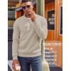 COOFANDY Mens Quarter Zip Pullover Fleece Lined Sweatshirts Long Sleeve Mock Neck Sweater with Pocket(Khaki)