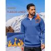 COOFANDY Mens Quarter Zip Pullover Fleece Lined Sweatshirts Long Sleeve Mock Neck Sweater with Pocket(Royal Blue)