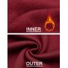 COOFANDY Mens Quarter Zip Pullover Fleece Lined Sweatshirts Long Sleeve Mock Neck Sweater with Pocket(Wine Red)