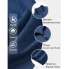 COOFANDY Mens Quarter Zip Pullover Mock Neck Quilted Sweatshirt Casual Long Sleeve Polo Sweater(Blue)