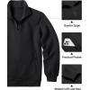 COOFANDY Mens Quarter Zip Pullover Quilted Sweatshirt Knit Long Sleeve Mock Neck Sweater Polo with Pocket(A-black)