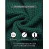 COOFANDY Mens Quarter Zip Pullover Sweater Slim Fit Waffle Mock Turtleneck Sweaters(Dark Green)