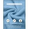 COOFANDY Mens Quarter Zip Pullover Sweater Slim Fit Waffle Mock Turtleneck Sweaters(Light Blue)