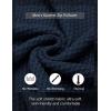 COOFANDY Mens Quarter Zip Pullover Sweater Slim Fit Waffle Mock Turtleneck Sweaters(Navy Blue)