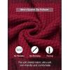 COOFANDY Mens Quarter Zip Pullover Sweater Slim Fit Waffle Mock Turtleneck Sweaters(Wine Red)
