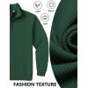 COOFANDY Mens Quarter Zip Pullover Sweatshirts Lightweight Long Sleeve Mock Neck Sweater Polo(Army Green)