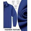 COOFANDY Mens Quarter Zip Pullover Sweatshirts Lightweight Long Sleeve Mock Neck Sweater Polo(Dark Blue)