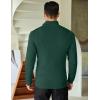 COOFANDY Men’s Quarter Zip Sweaters Slim Fit Mock Neck Pullover Sweater Lightweight Knitted Polo Sweaters(Green)