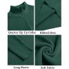 COOFANDY Men’s Quarter Zip Sweaters Slim Fit Mock Neck Pullover Sweater Lightweight Knitted Polo Sweaters(Green)