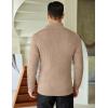 COOFANDY Men’s Quarter Zip Sweaters Slim Fit Mock Neck Pullover Sweater Lightweight Knitted Polo Sweaters(Khaki)