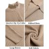 COOFANDY Men’s Quarter Zip Sweaters Slim Fit Mock Neck Pullover Sweater Lightweight Knitted Polo Sweaters(Khaki)