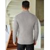 COOFANDY Men’s Quarter Zip Sweaters Slim Fit Mock Neck Pullover Sweater Lightweight Knitted Polo Sweaters(Light Grey)