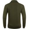 COOFANDY Mens Quarter Zip Sweatshirt Long Sleeve Casual Waffle Pullover Hoodies with Pocket(Army Green)
