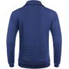 COOFANDY Mens Quarter Zip Sweatshirt Long Sleeve Casual Waffle Pullover Hoodies with Pocket(Blue)