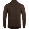 COOFANDY Mens Quarter Zip Sweatshirt Long Sleeve Casual Waffle Pullover Hoodies with Pocket(Brown)