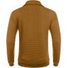 COOFANDY Mens Quarter Zip Sweatshirt Long Sleeve Casual Waffle Pullover Hoodies with Pocket(Dark Brown)