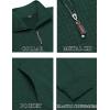 COOFANDY Mens Quarter Zip Sweatshirt Long Sleeve Casual Waffle Pullover Hoodies with Pocket(Green)