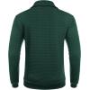 COOFANDY Mens Quarter Zip Sweatshirt Long Sleeve Casual Waffle Pullover Hoodies with Pocket(Green)