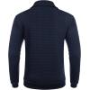 COOFANDY Mens Quarter Zip Sweatshirt Long Sleeve Casual Waffle Pullover Hoodies with Pocket(Navy Blue)