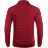 COOFANDY Mens Quarter Zip Sweatshirt Long Sleeve Casual Waffle Pullover Hoodies with Pocket(Red)