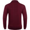COOFANDY Mens Quarter Zip Sweatshirt Long Sleeve Casual Waffle Pullover Hoodies with Pocket(Wine Red)