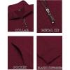 COOFANDY Mens Quarter Zip Sweatshirt Long Sleeve Casual Waffle Pullover Hoodies with Pocket(Wine Red)