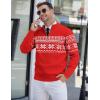 COOFANDY Men’s Quarter Zip Up Sweaters Slim Fit Lightweight Mock Neck Pullover Casual Polo Sweaters(Christmas Red & White)