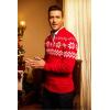 COOFANDY Men’s Quarter Zip Up Sweaters Slim Fit Lightweight Mock Neck Pullover Casual Polo Sweaters(Christmas Red)