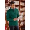 COOFANDY Men’s Quarter Zip Up Sweaters Slim Fit Lightweight Mock Neck Pullover Casual Polo Sweaters(Dark Green)