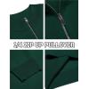 COOFANDY Men’s Quarter Zip Up Sweaters Slim Fit Lightweight Mock Neck Pullover Casual Polo Sweaters(Green)