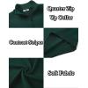 COOFANDY Men’s Quarter Zip Up Sweaters Slim Fit Lightweight Mock Neck Pullover Casual Polo Sweaters(Lake Green)