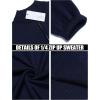 COOFANDY Men’s Quarter Zip Up Sweaters Slim Fit Lightweight Mock Neck Pullover Casual Polo Sweaters(Navy Blue)