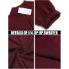COOFANDY Men’s Quarter Zip Up Sweaters Slim Fit Lightweight Mock Neck Pullover Casual Polo Sweaters(Wine Red)