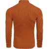 COOFANDY Mens Ribbed Slim Fit Knitted Pullover Casual Turtleneck Sweater(British Tan)