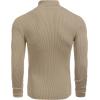 COOFANDY Mens Ribbed Slim Fit Knitted Pullover Casual Turtleneck Sweater(Camel Apricot)