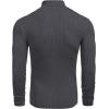 COOFANDY Mens Ribbed Slim Fit Knitted Pullover Casual Turtleneck Sweater(Charcoal Grey)