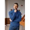 COOFANDY Mens Ribbed Slim Fit Knitted Pullover Casual Turtleneck Sweater(Cornflower Blue)