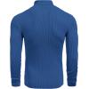 COOFANDY Mens Ribbed Slim Fit Knitted Pullover Casual Turtleneck Sweater(Cornflower Blue)