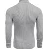 COOFANDY Mens Ribbed Slim Fit Knitted Pullover Casual Turtleneck Sweater(Grey)