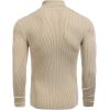 COOFANDY Mens Ribbed Slim Fit Knitted Pullover Casual Turtleneck Sweater(Khaki)
