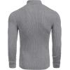 COOFANDY Mens Ribbed Slim Fit Knitted Pullover Casual Turtleneck Sweater(Medium Grey)